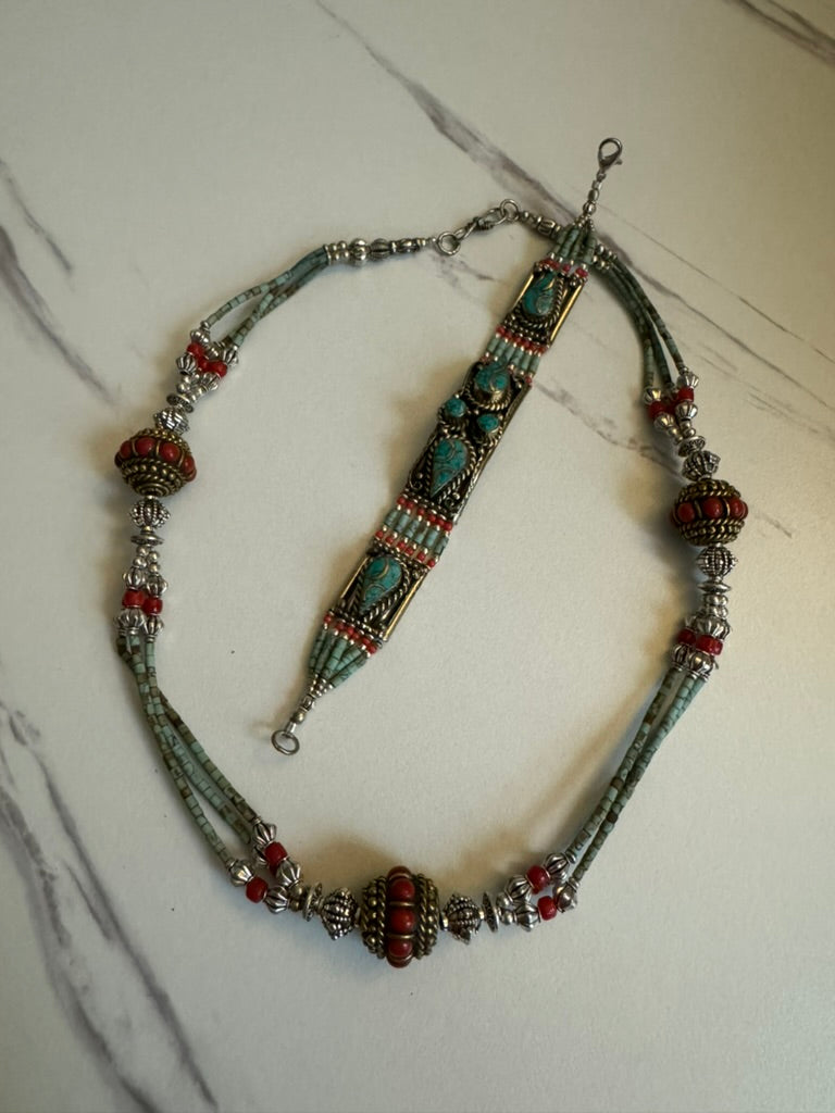 Nepali set necklace  with bracelet
